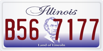 IL license plate B567177