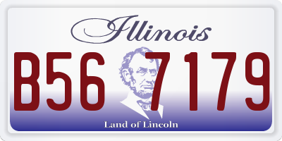 IL license plate B567179