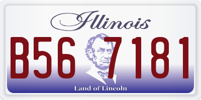IL license plate B567181