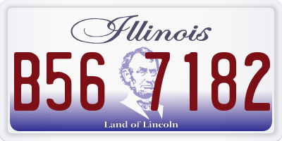 IL license plate B567182