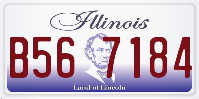 IL license plate B567184
