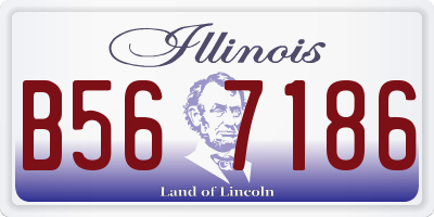 IL license plate B567186