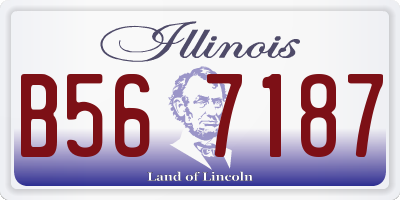 IL license plate B567187