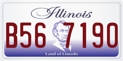 IL license plate B567190