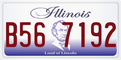 IL license plate B567192
