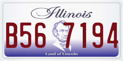 IL license plate B567194