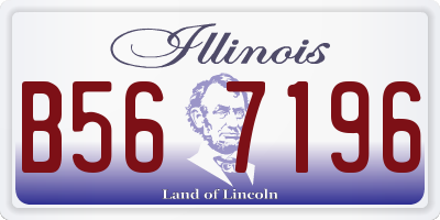 IL license plate B567196