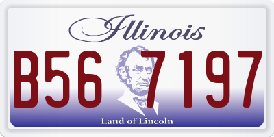IL license plate B567197