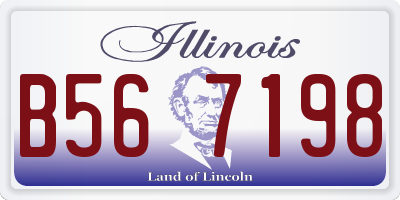 IL license plate B567198
