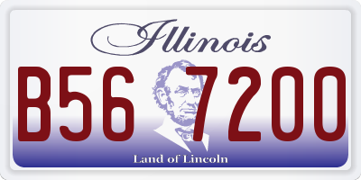 IL license plate B567200