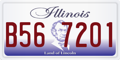 IL license plate B567201