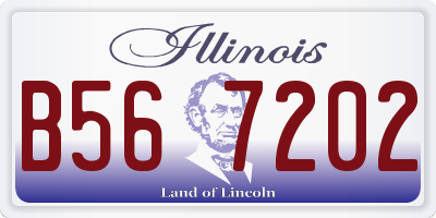 IL license plate B567202