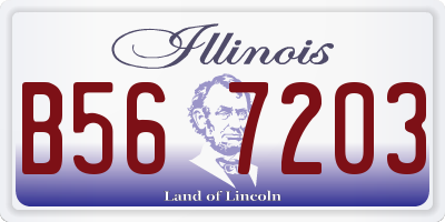 IL license plate B567203