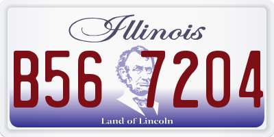 IL license plate B567204