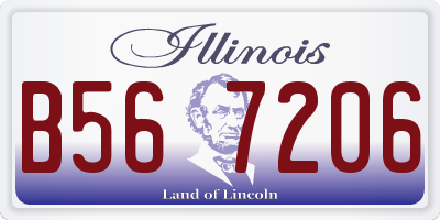 IL license plate B567206