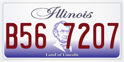 IL license plate B567207