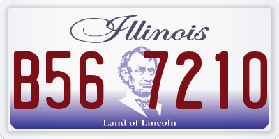 IL license plate B567210