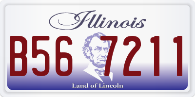 IL license plate B567211