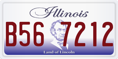 IL license plate B567212