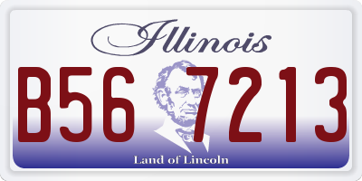IL license plate B567213