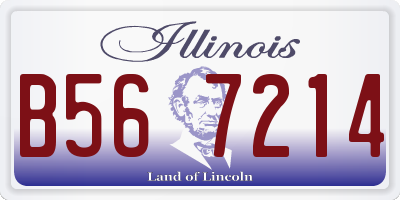 IL license plate B567214