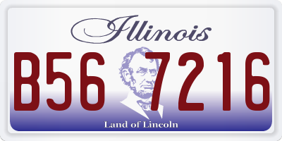 IL license plate B567216