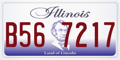 IL license plate B567217