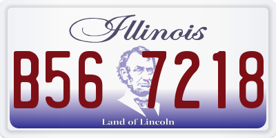 IL license plate B567218