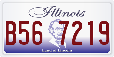 IL license plate B567219