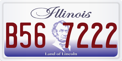 IL license plate B567222