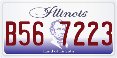 IL license plate B567223