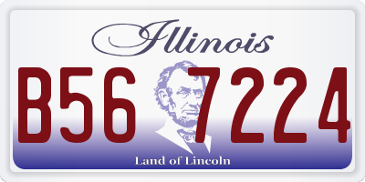 IL license plate B567224