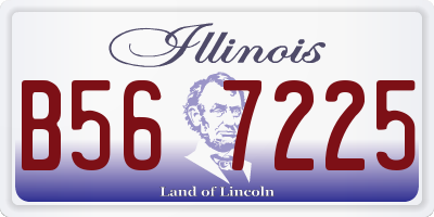 IL license plate B567225