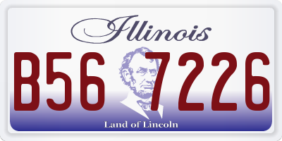 IL license plate B567226