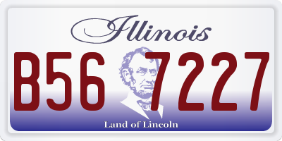 IL license plate B567227