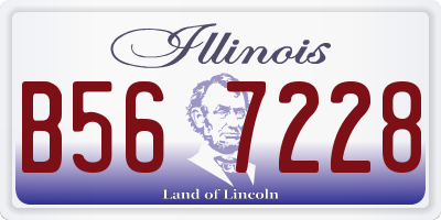 IL license plate B567228