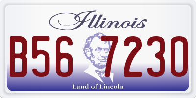 IL license plate B567230