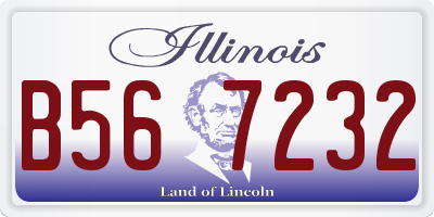 IL license plate B567232