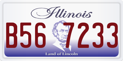 IL license plate B567233