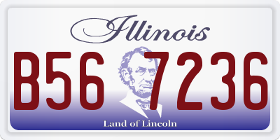 IL license plate B567236