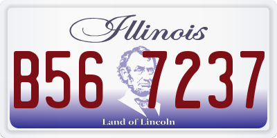 IL license plate B567237