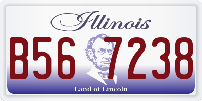 IL license plate B567238