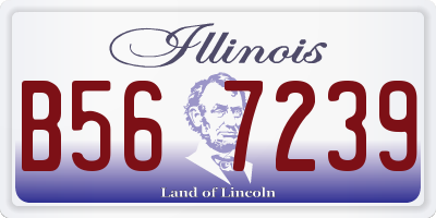 IL license plate B567239