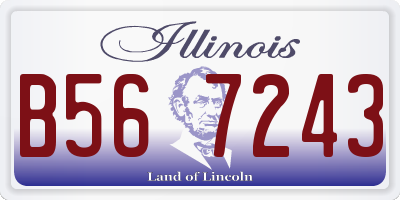 IL license plate B567243