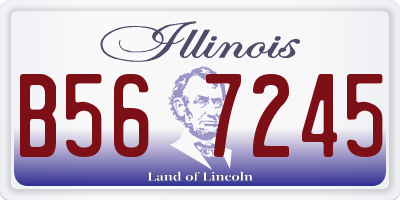 IL license plate B567245