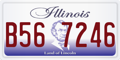 IL license plate B567246