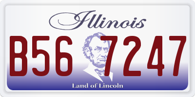 IL license plate B567247