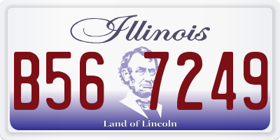 IL license plate B567249