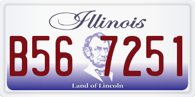 IL license plate B567251