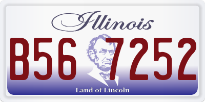 IL license plate B567252